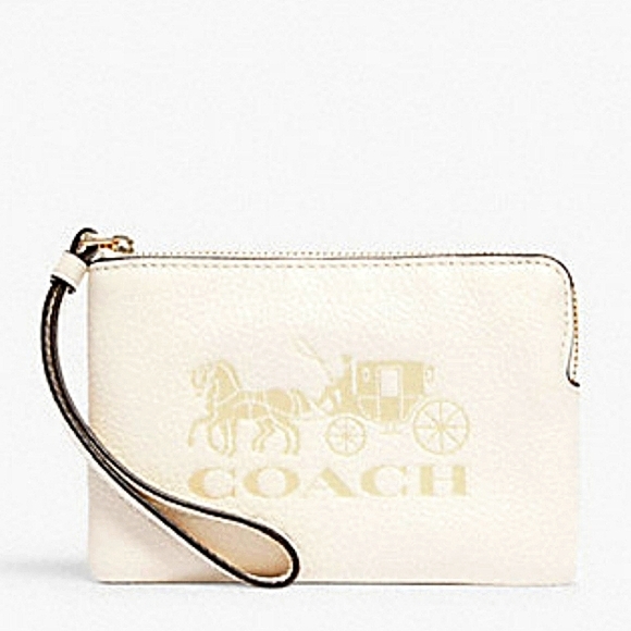 Coach Jes Corner Zip Wristlet - Picture 1 of 5
